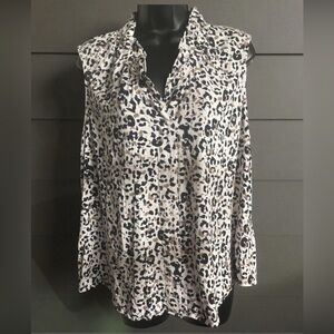 NIC+ZOE Leopard Print Sleeveless Blouse
